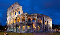 Het Colosseum gedurende het blauwe uur. Bron: Wikipedia