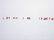 Whiteout op Antarctica.