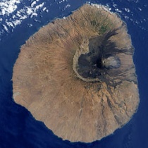 Caldera van de vulkaan Fogo, Kaapverdi. Bron: Wikipedia