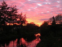 Avondrood in Delft. Bron: Wikipedia