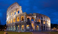 Het Colosseum gedurende het blauwe uur. Bron: Wikipedia