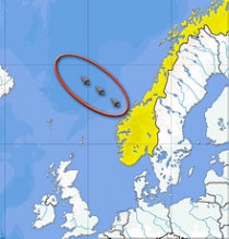 Plaatsduiding van de Storegga aardverschuivingen. Bron: Wikipedia