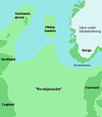 Mogelijk was Doggerland 10.000 jaar geleden nog uitgestrekter.Bron: Wikipedia