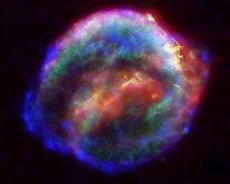 Keplers supernovarest. Bron: Wikipedia