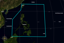 Het Philippine Area of Responsibility (PAR) voor tyfoons. Bron: Wikipedia