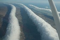 Wolkvorming tussen Burketown en Normanton. Bron: Wikipedia