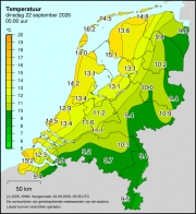 Weerkaart KNMI Temperatuur