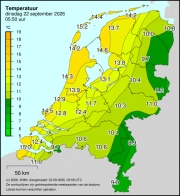 Weerkaart KNMI Temperatuur
