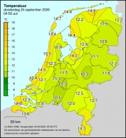 Weerkaart KNMI Temperatuur