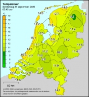 Weerkaart KNMI Temperatuur