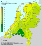 Weerkaart KNMI Temperatuur