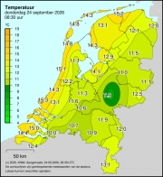 Weerkaart KNMI Temperatuur
