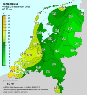 Weerkaart KNMI Temperatuur
