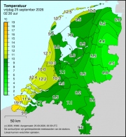 Weerkaart KNMI Temperatuur