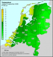 Weerkaart KNMI Temperatuur