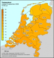 Weerkaart KNMI Temperatuur