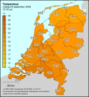 Weerkaart KNMI Temperatuur