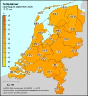 Weerkaart KNMI Temperatuur