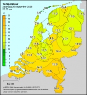 Weerkaart KNMI Temperatuur