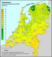 Weerkaart KNMI Temperatuur