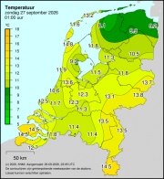 Weerkaart KNMI Temperatuur