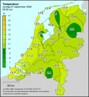 Weerkaart KNMI Temperatuur