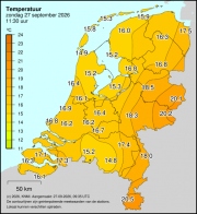 Weerkaart KNMI Temperatuur