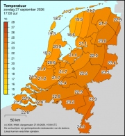 Weerkaart KNMI Temperatuur