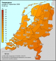 Weerkaart KNMI Temperatuur