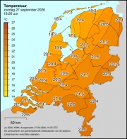 Weerkaart KNMI Temperatuur