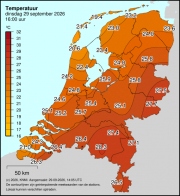 Weerkaart KNMI Temperatuur