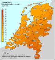 Weerkaart KNMI Temperatuur