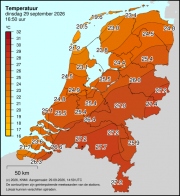 Weerkaart KNMI Temperatuur