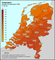 Weerkaart KNMI Temperatuur