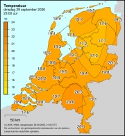 Weerkaart KNMI Temperatuur