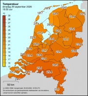 Weerkaart KNMI Temperatuur