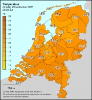 Weerkaart KNMI Temperatuur