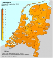 Weerkaart KNMI Temperatuur