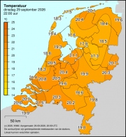 Weerkaart KNMI Temperatuur