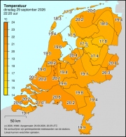 Weerkaart KNMI Temperatuur