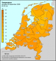 Weerkaart KNMI Temperatuur