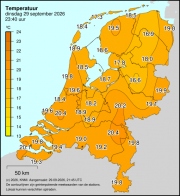 Weerkaart KNMI Temperatuur