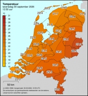 Weerkaart KNMI Temperatuur