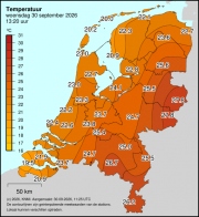 Weerkaart KNMI Temperatuur