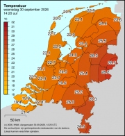 Weerkaart KNMI Temperatuur