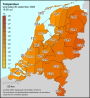 Weerkaart KNMI Temperatuur