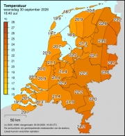 Weerkaart KNMI Temperatuur