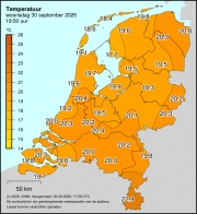 Weerkaart KNMI Temperatuur
