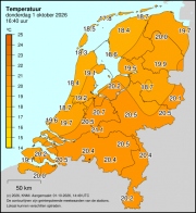 Weerkaart KNMI Temperatuur