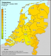 Weerkaart KNMI Temperatuur